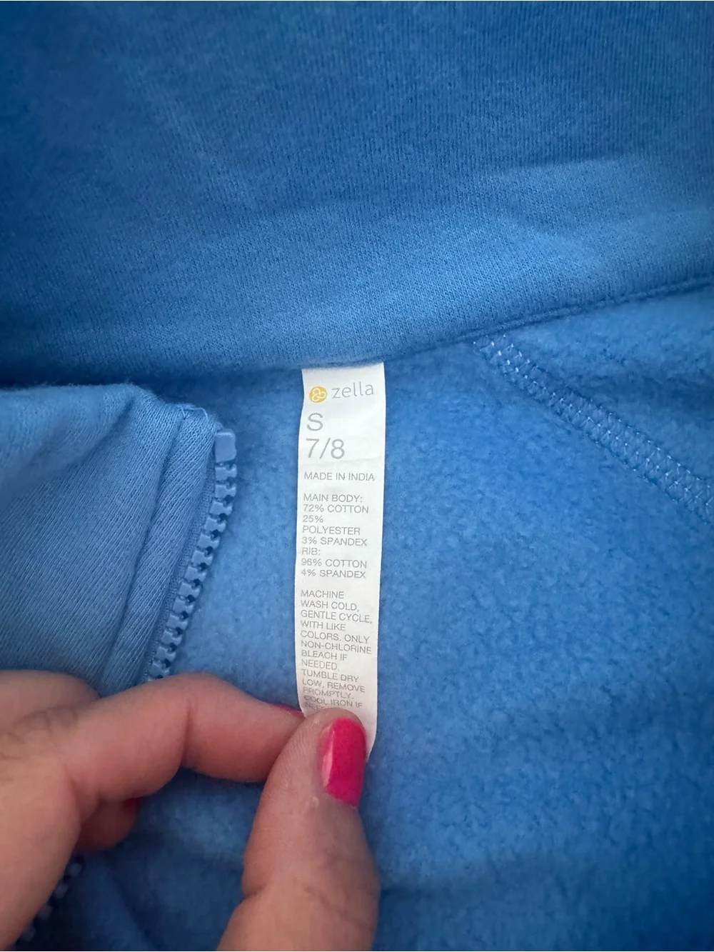 Zella Light Blue Quarter-Zip Pullover + Skort